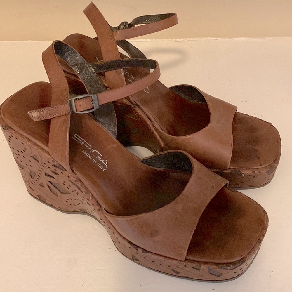 Brown Cut out Via Spiga Platforms